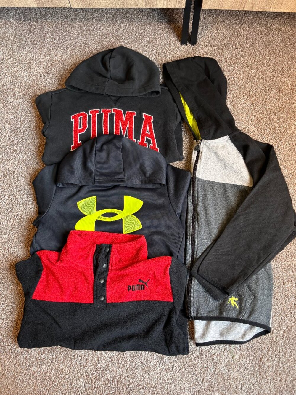 Boys Youth Size 10/12 Branded Hoodies & Sweatshirts Bundle 4 Pieces Lot
